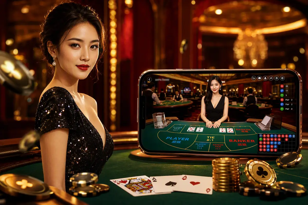 senang88 Casino meja live baccarat dealer langsung